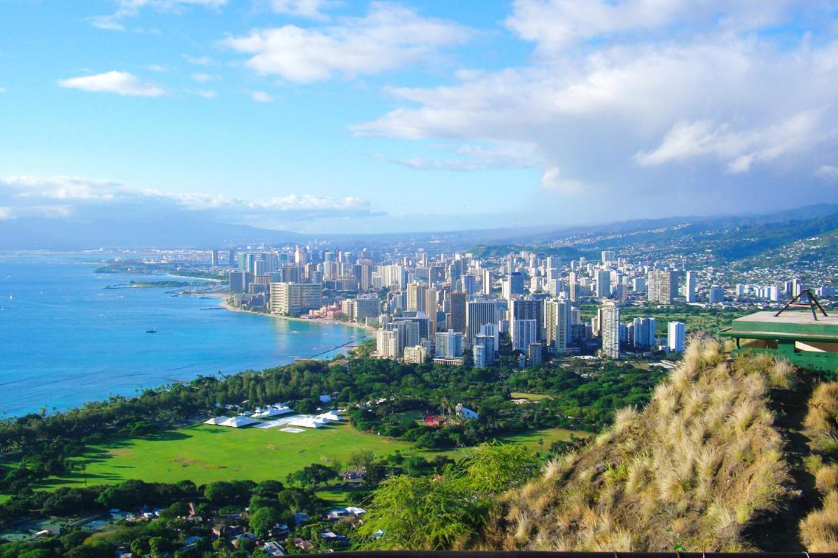 Renovated With City View At Aqua Palms Waikiki โฮโนลูลู ภายนอก รูปภาพ